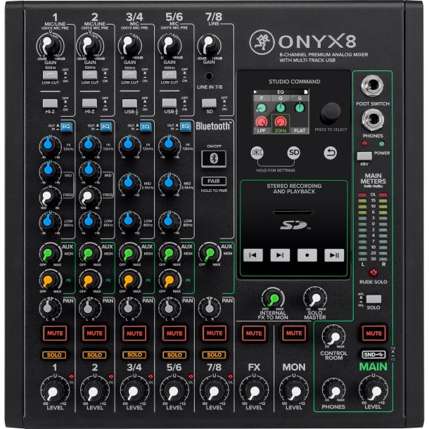 Mackie Onyx8 8-Channel Premium Analog USB Mixer